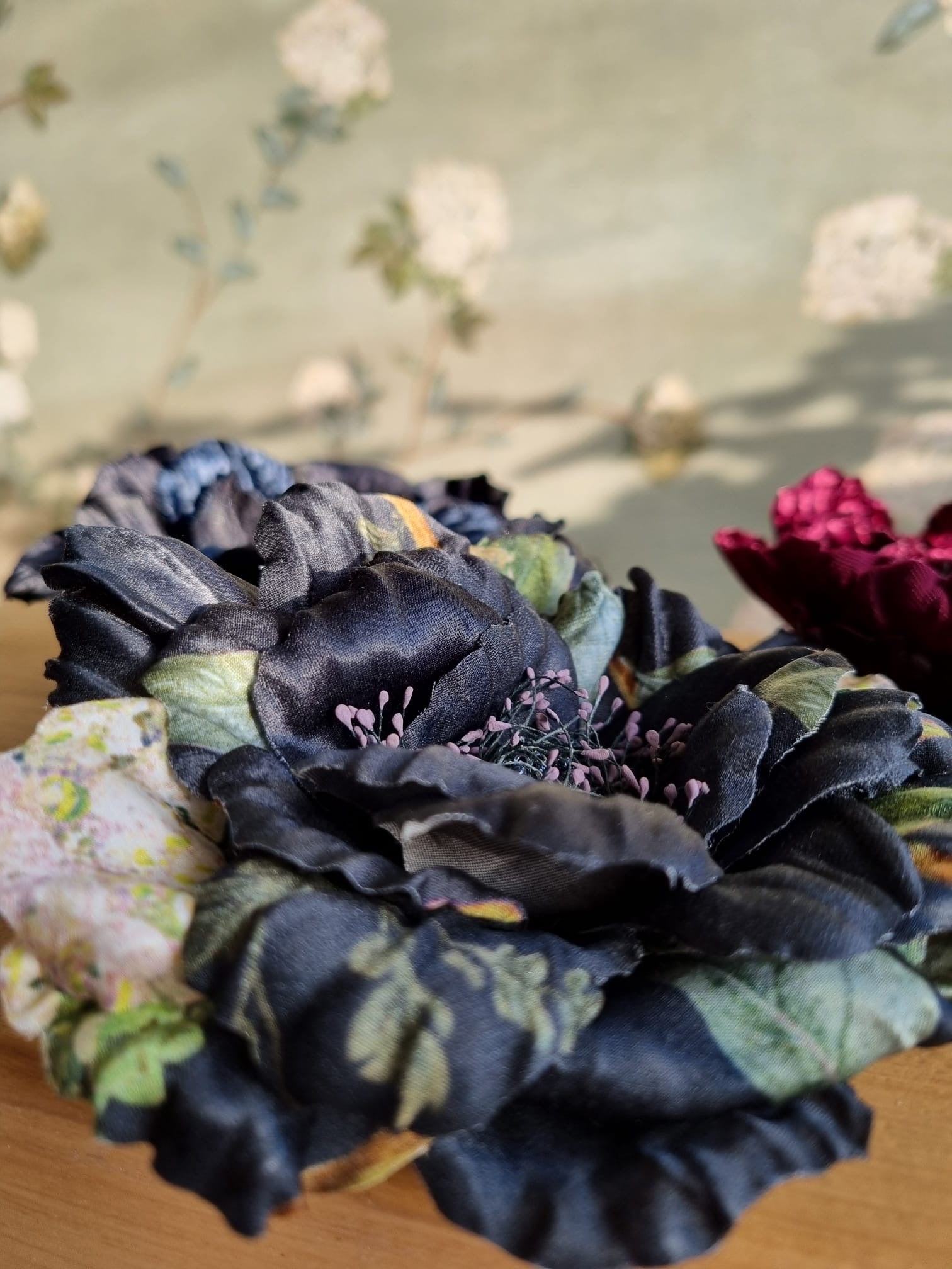 One-of-a-Kind Silk Flower Brooch – Crafted in Paris