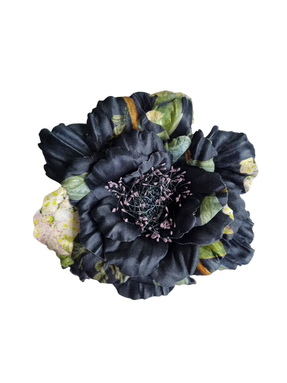 One-of-a-Kind Silk Flower Brooch – Crafted in Paris