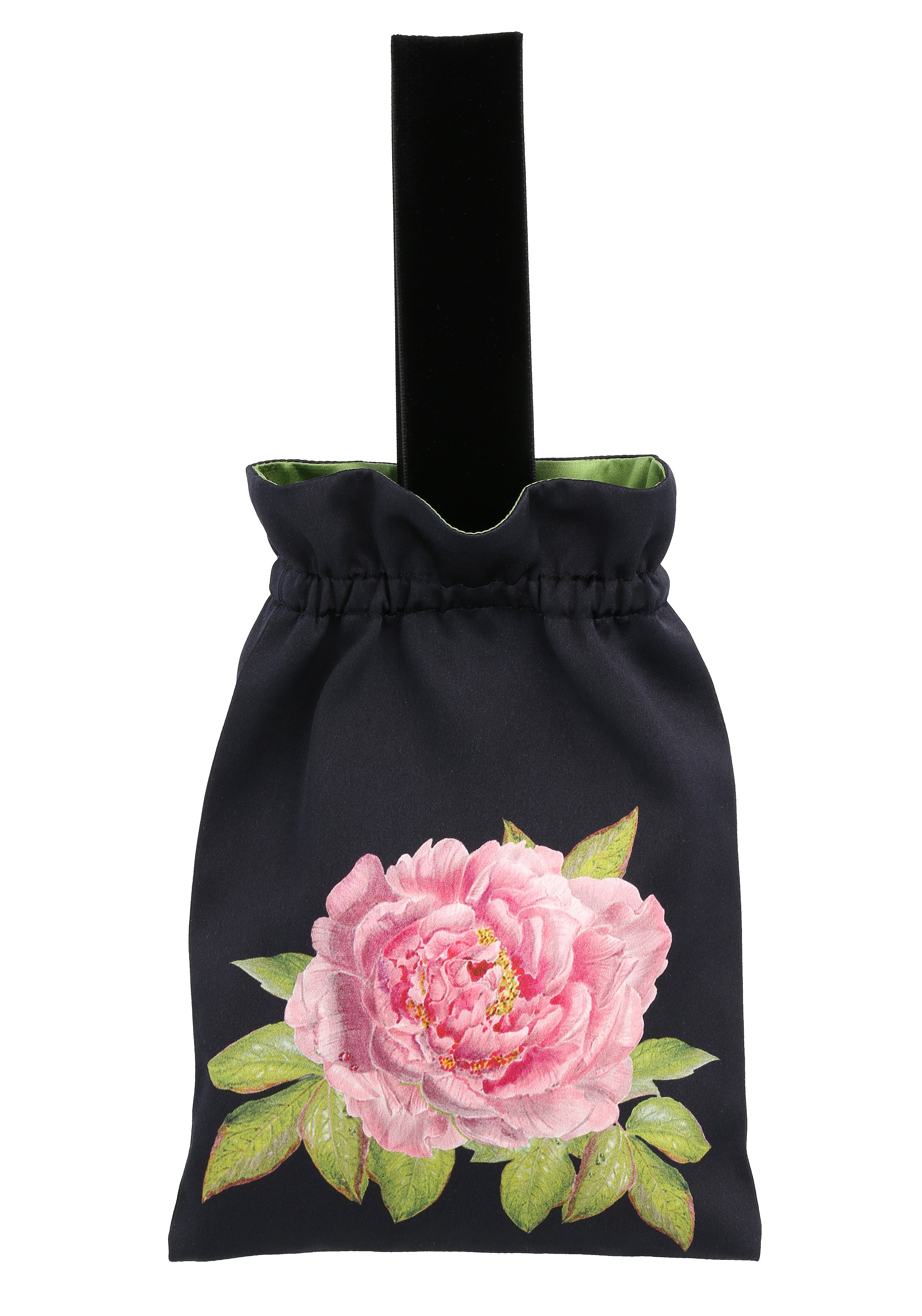Silk Opera Bag midnight blue ''La Pivoine''