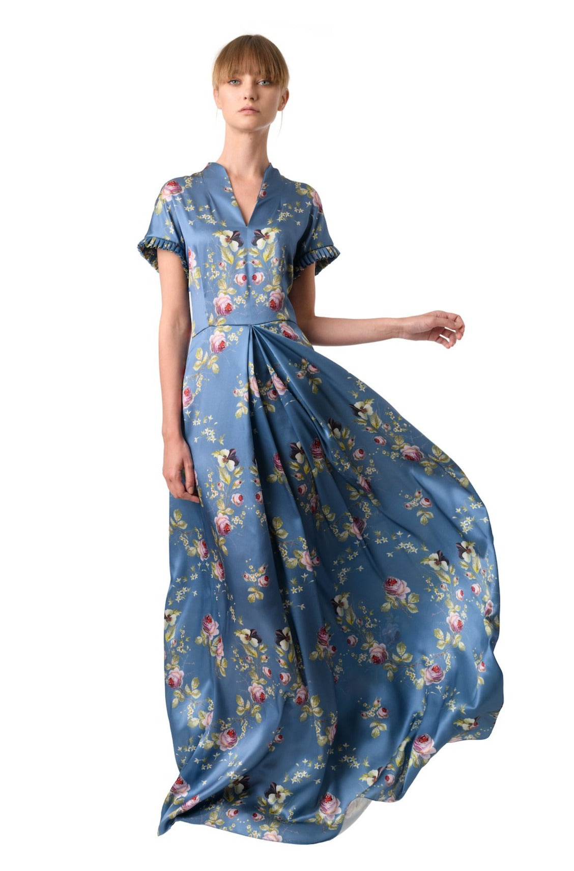 white christmas dresses DaisySilk Silk Maxi Dress Round Neck Slip Dresses – DAISYSILK main image 1