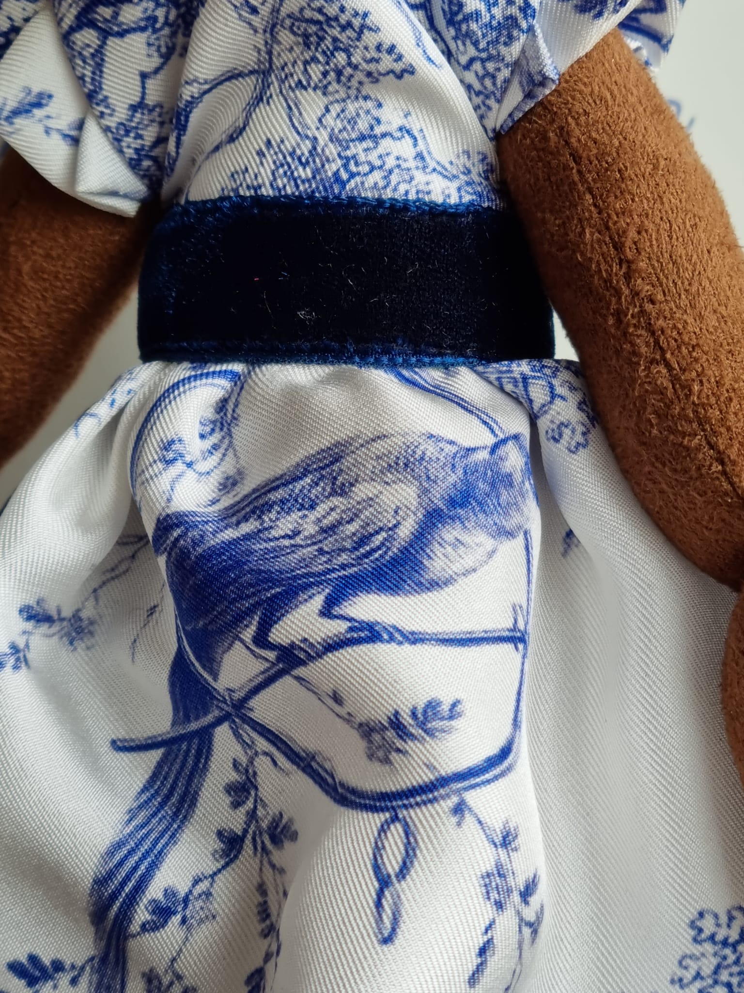 "TOILE DE JOUY" ARTISAN TEDDY BEAR - GIRL - House of Castlebird Rose