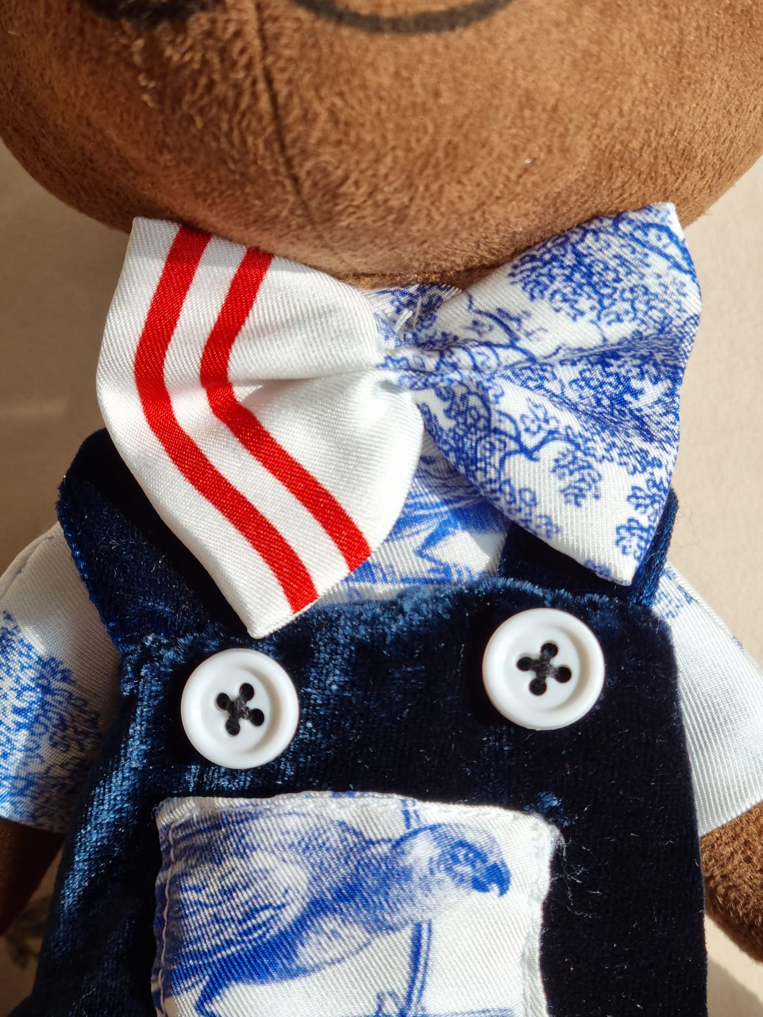 "TOILE DE JOUY" ARTISAN TEDDY BEAR - BOY - House of Castlebird Rose