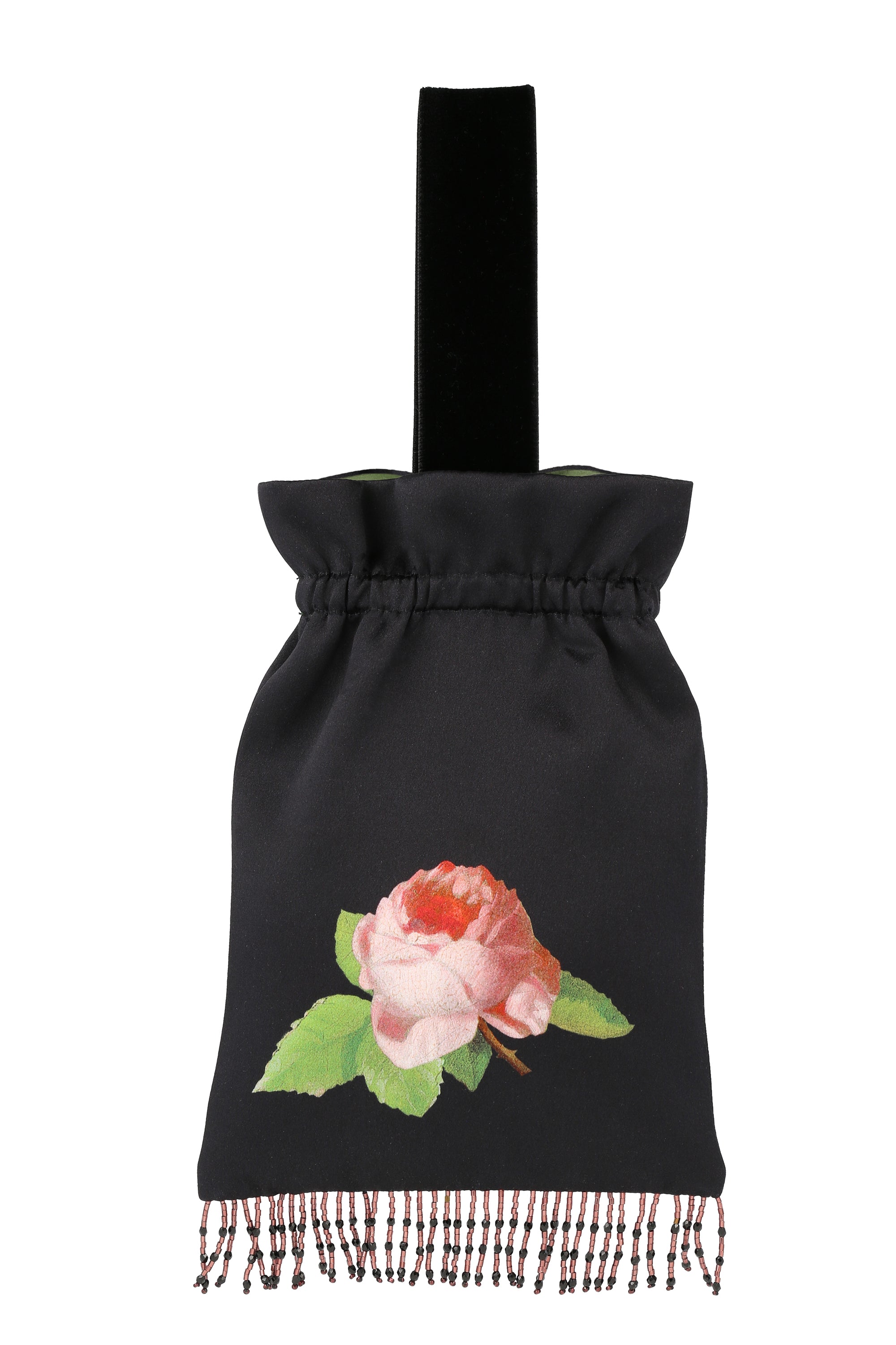 SILK OPERA BAG "Opera Rose" IN BLACK