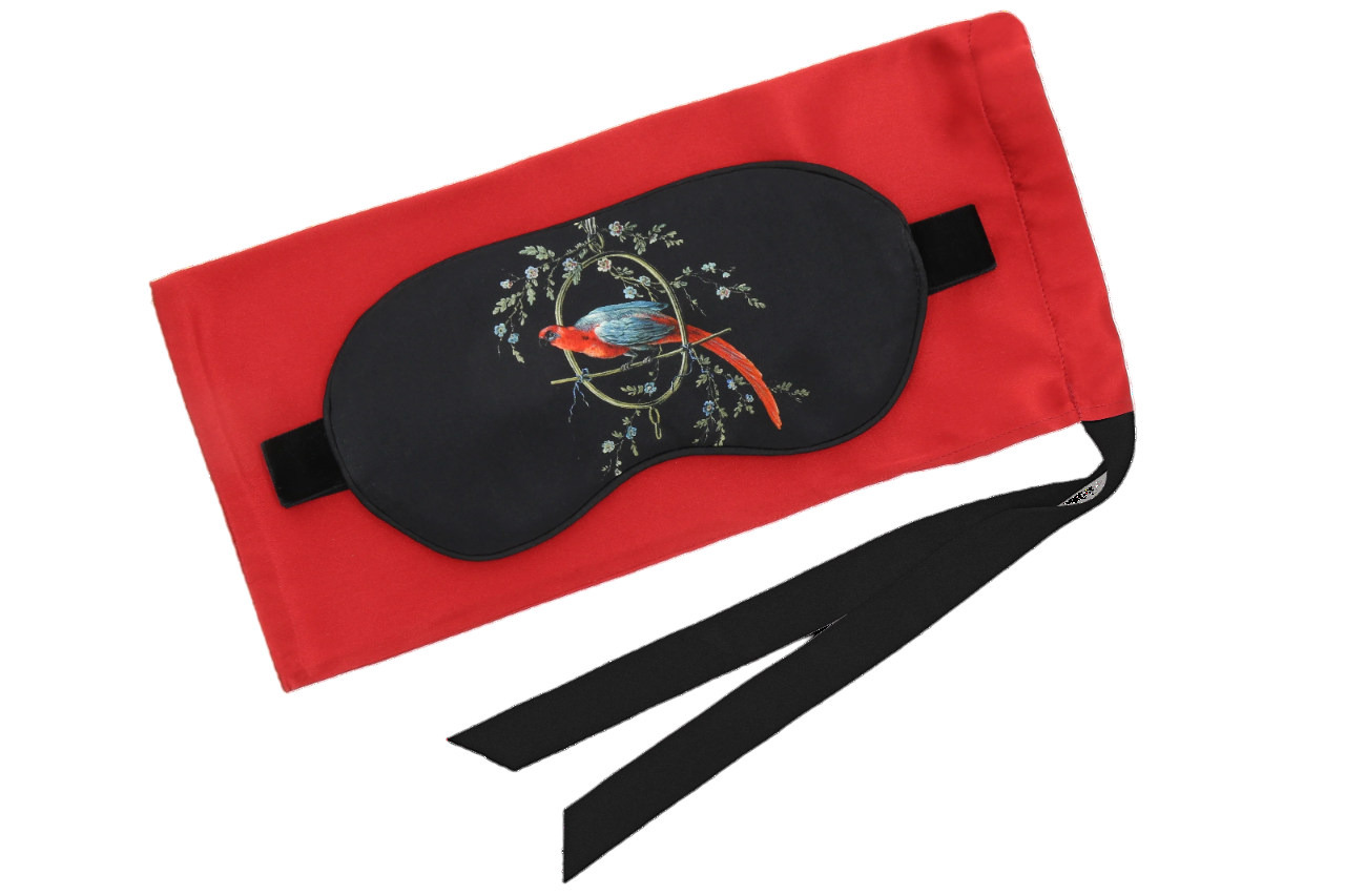 Silk Sleep Mask “Le Perroquet” - House of Castlebird Rose