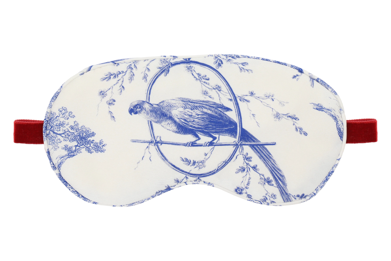 Toile de Jouy Silk Sleep mask ''Castlebird'' - House of Castlebird Rose