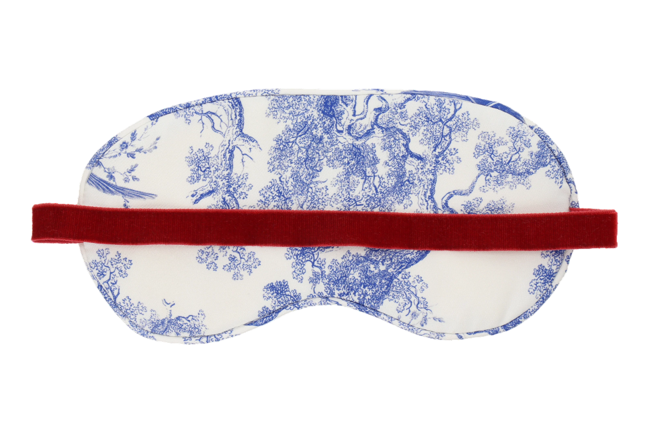 Toile de Jouy Silk Sleep mask ''Castlebird'' - House of Castlebird Rose