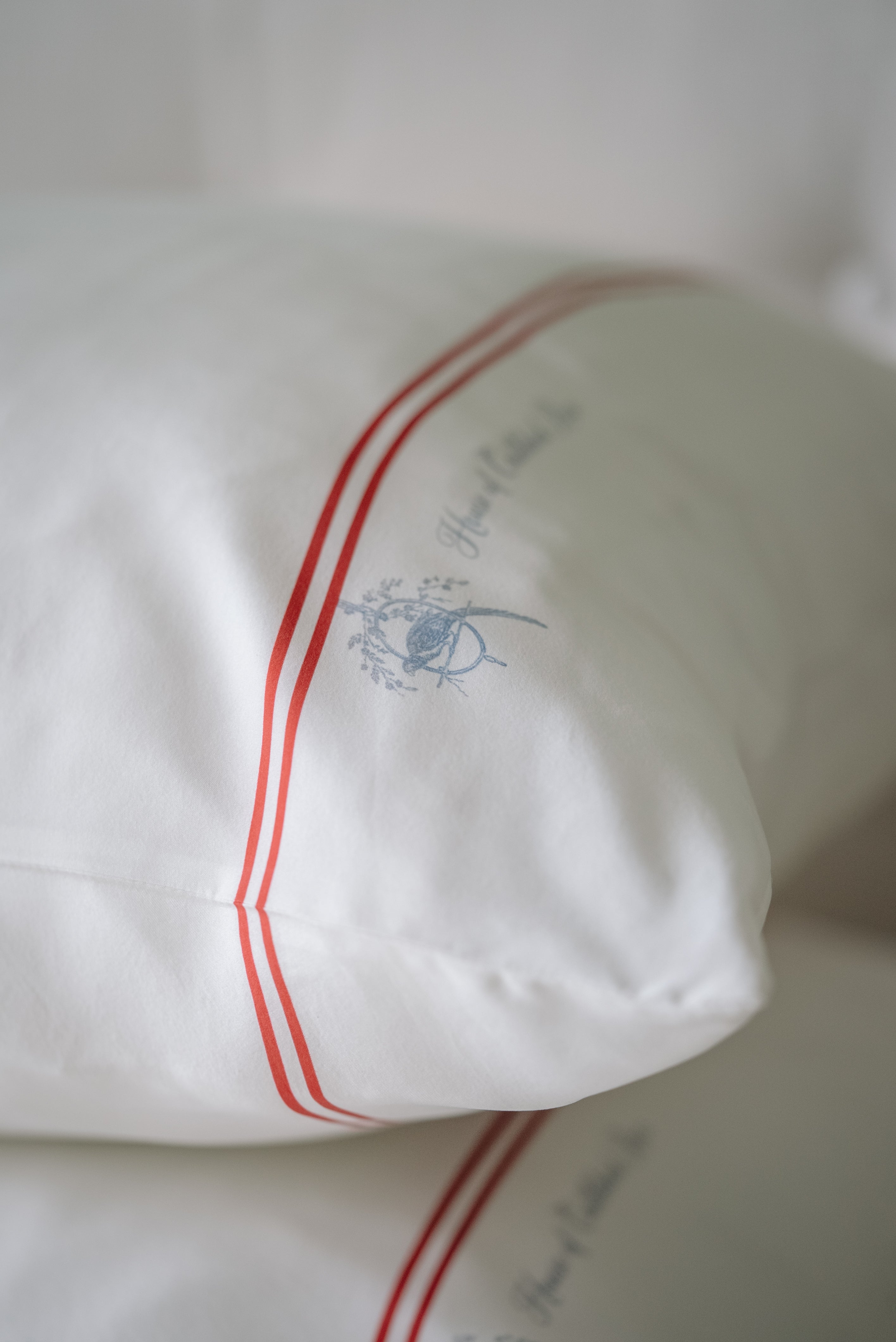 Silk Pillowcase With Red Stripes