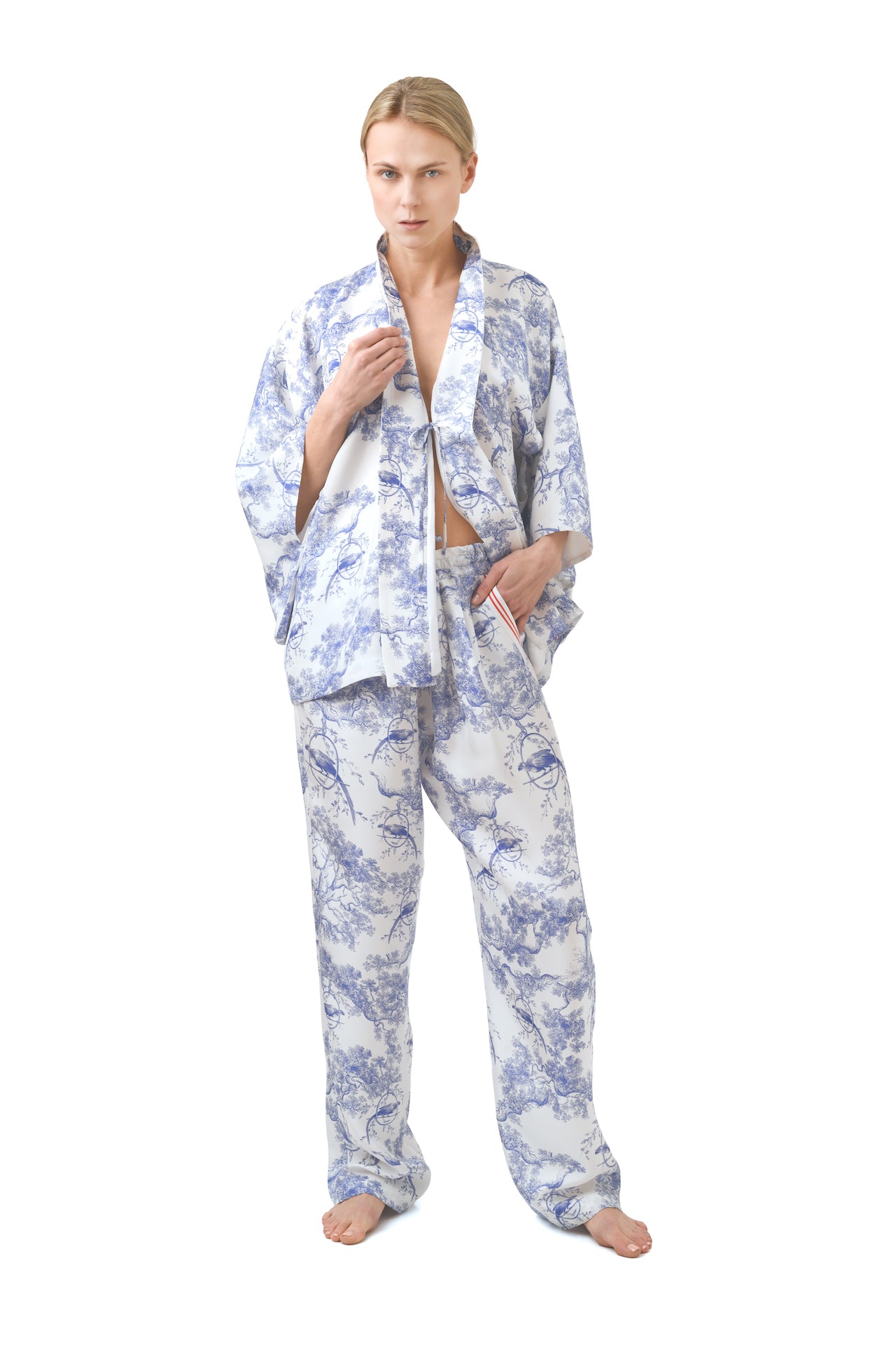 Toile de Jouy Lounge Suit ''Castlebird'' - House of Castlebird Rose