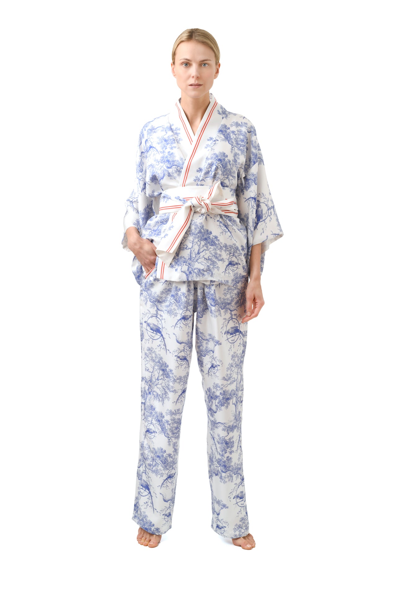 Toile de Jouy Lounge Suit ''Castlebird'' - House of Castlebird Rose