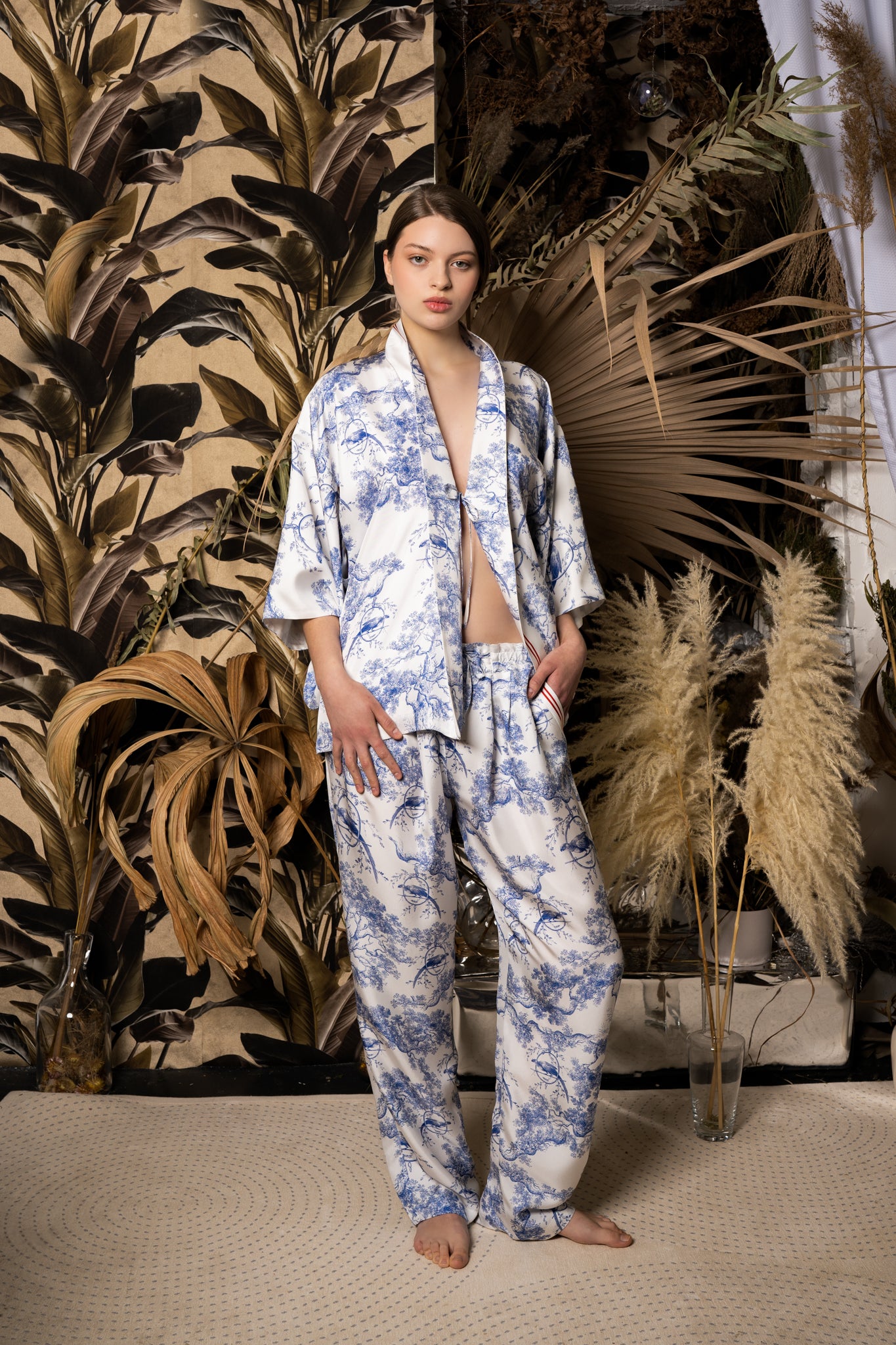 Toile de Jouy Lounge Suit ''Castlebird'' - House of Castlebird Rose